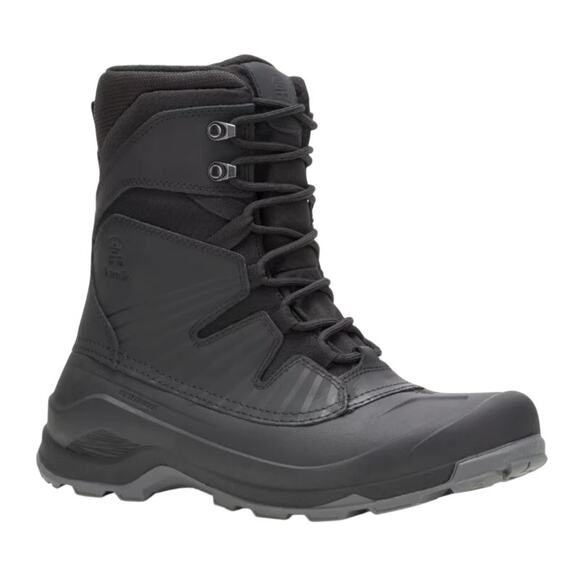Kamik Mens Iceland Snow Boots US 12 EU 45 Black Grey Waterproof NWOB - Picture 1 of 13